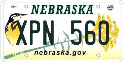 NE license plate XPN560