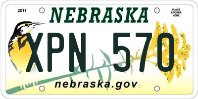 NE license plate XPN570