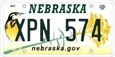 NE license plate XPN574
