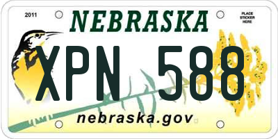 NE license plate XPN588