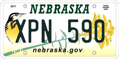 NE license plate XPN590
