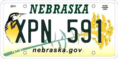 NE license plate XPN591