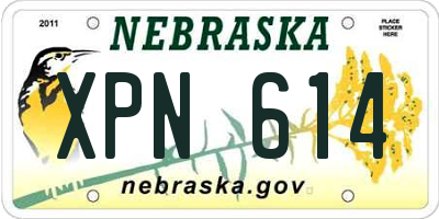 NE license plate XPN614