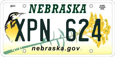 NE license plate XPN624