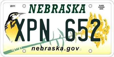 NE license plate XPN652