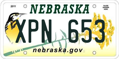 NE license plate XPN653