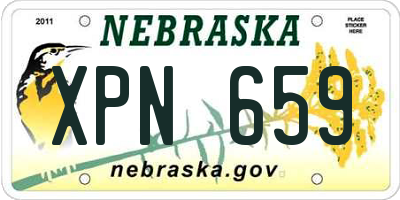 NE license plate XPN659