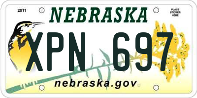 NE license plate XPN697