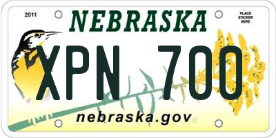 NE license plate XPN700
