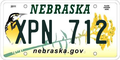 NE license plate XPN712