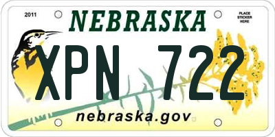 NE license plate XPN722