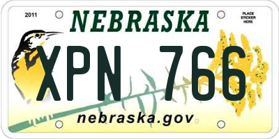 NE license plate XPN766