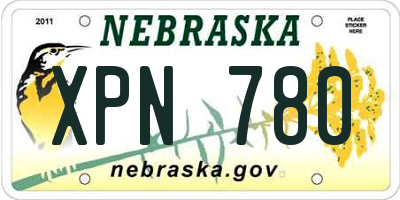 NE license plate XPN780