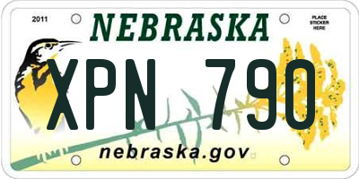 NE license plate XPN790