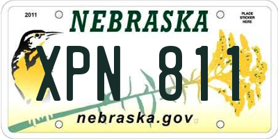 NE license plate XPN811