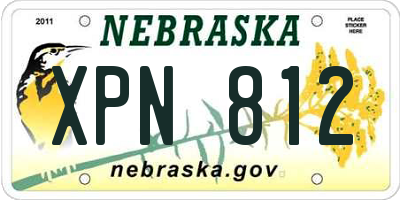 NE license plate XPN812