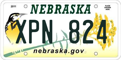 NE license plate XPN824
