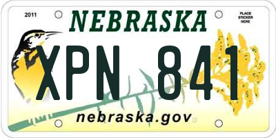 NE license plate XPN841