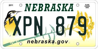 NE license plate XPN879
