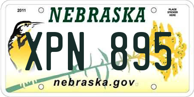 NE license plate XPN895