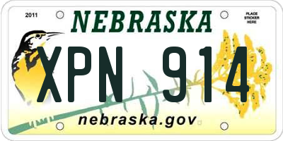 NE license plate XPN914