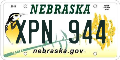 NE license plate XPN944