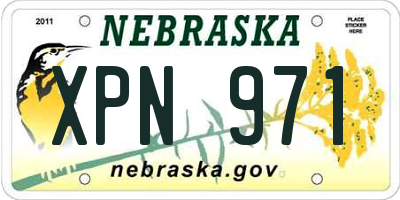 NE license plate XPN971