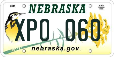 NE license plate XPO060
