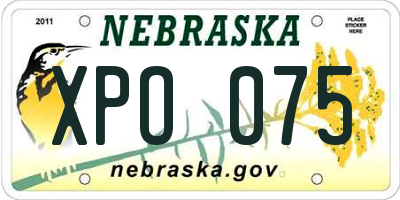 NE license plate XPO075