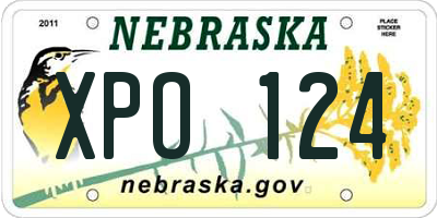 NE license plate XPO124