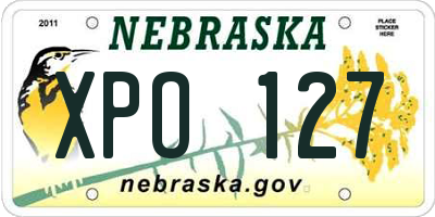 NE license plate XPO127