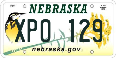 NE license plate XPO129