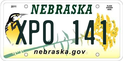 NE license plate XPO141