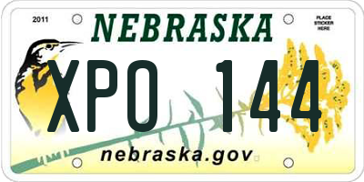 NE license plate XPO144