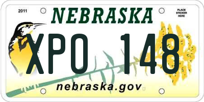 NE license plate XPO148