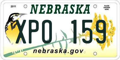 NE license plate XPO159