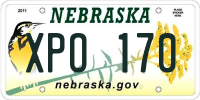 NE license plate XPO170
