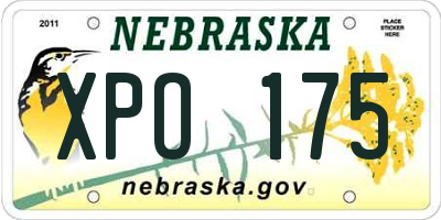 NE license plate XPO175
