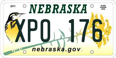 NE license plate XPO176