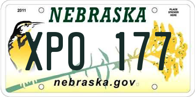 NE license plate XPO177