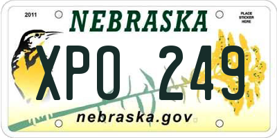 NE license plate XPO249