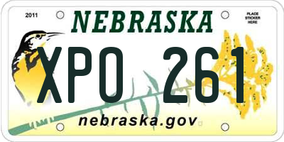 NE license plate XPO261