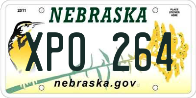 NE license plate XPO264