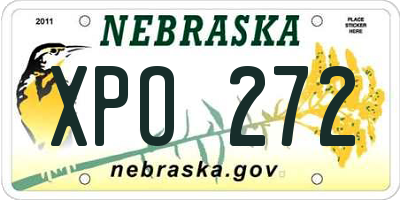 NE license plate XPO272