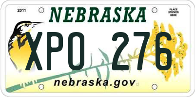 NE license plate XPO276