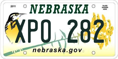NE license plate XPO282