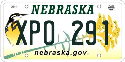 NE license plate XPO291