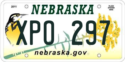 NE license plate XPO297