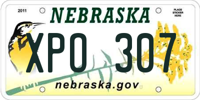 NE license plate XPO307