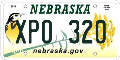 NE license plate XPO320